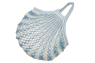 Picture of Aqua-White granny bag/string bag