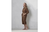 Connect Organic Uni Leather Brown bathrobe-2