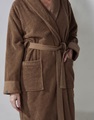 Connect Organic Uni Leather Brown bathrobe 