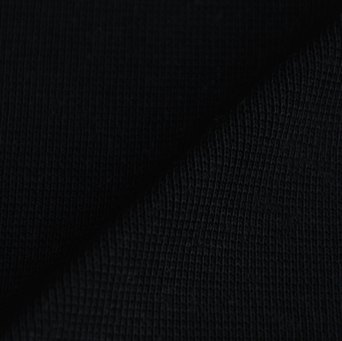 Zwarte boordstof 1x1 (met elastan) 