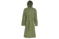 Khaki bathrobe with hood 