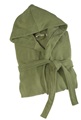 Khaki bathrobe with hood 