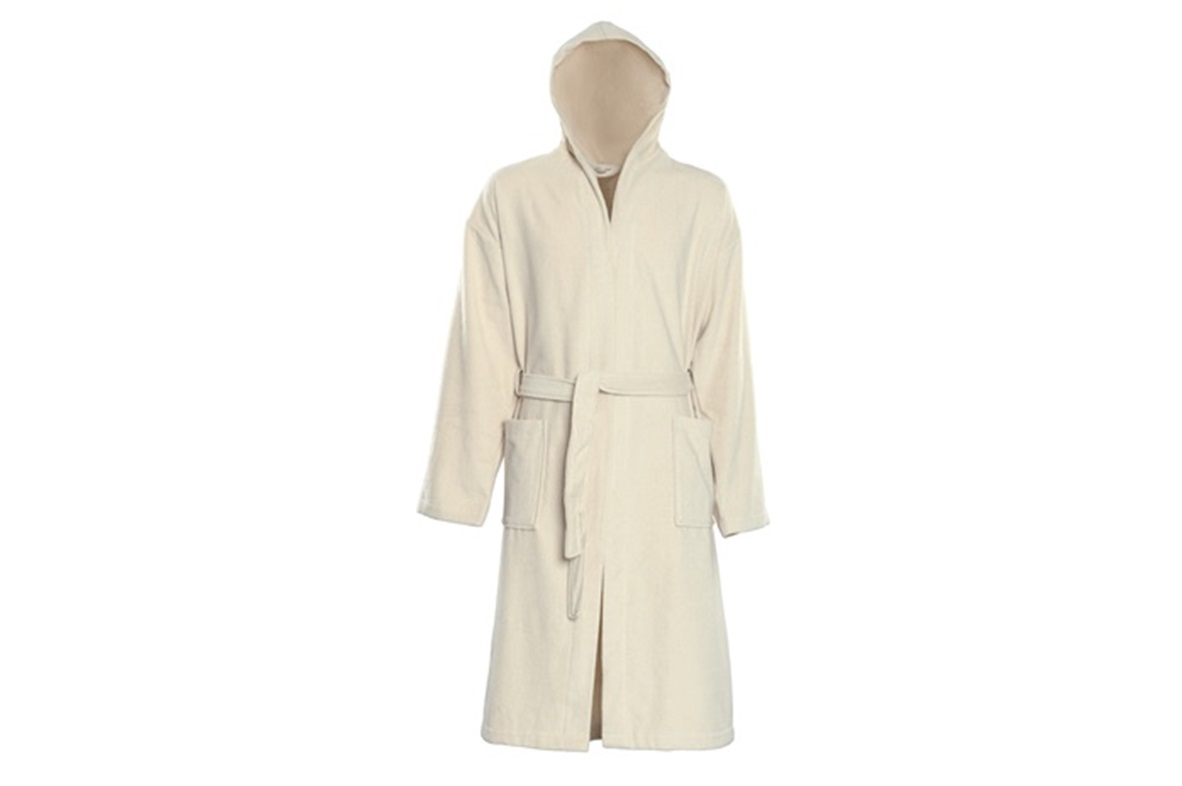 Orlando Ecru bathrobe with hood 