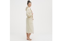 Ecru bathrobe with hood-2