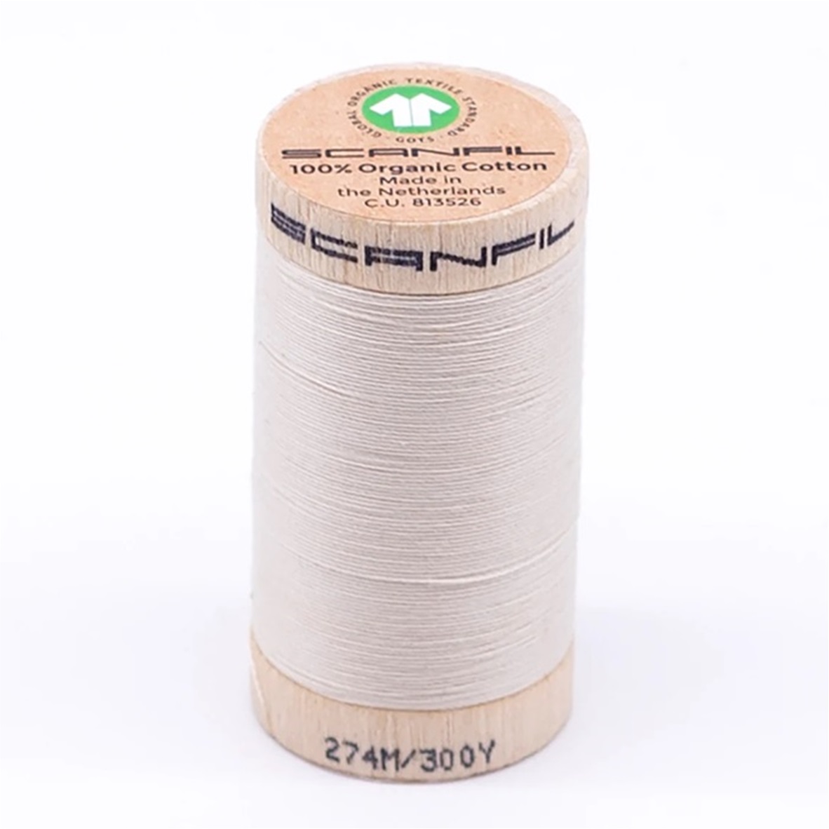 Naturel biologisch naaigaren (ongeverfd) 274 meter (300y)