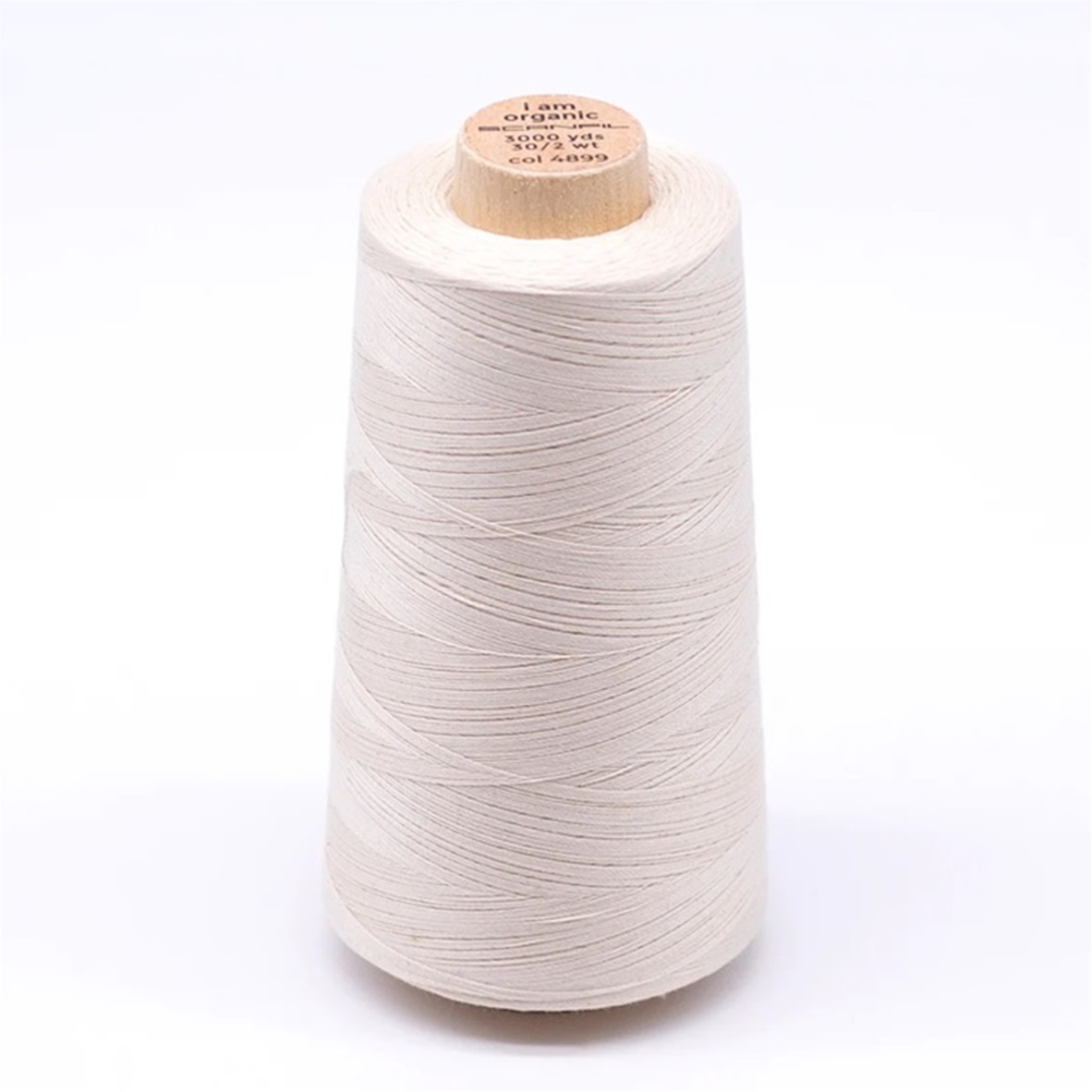 Naturel biologisch naaigaren (ongeverfd) 2743 meter (3000y)