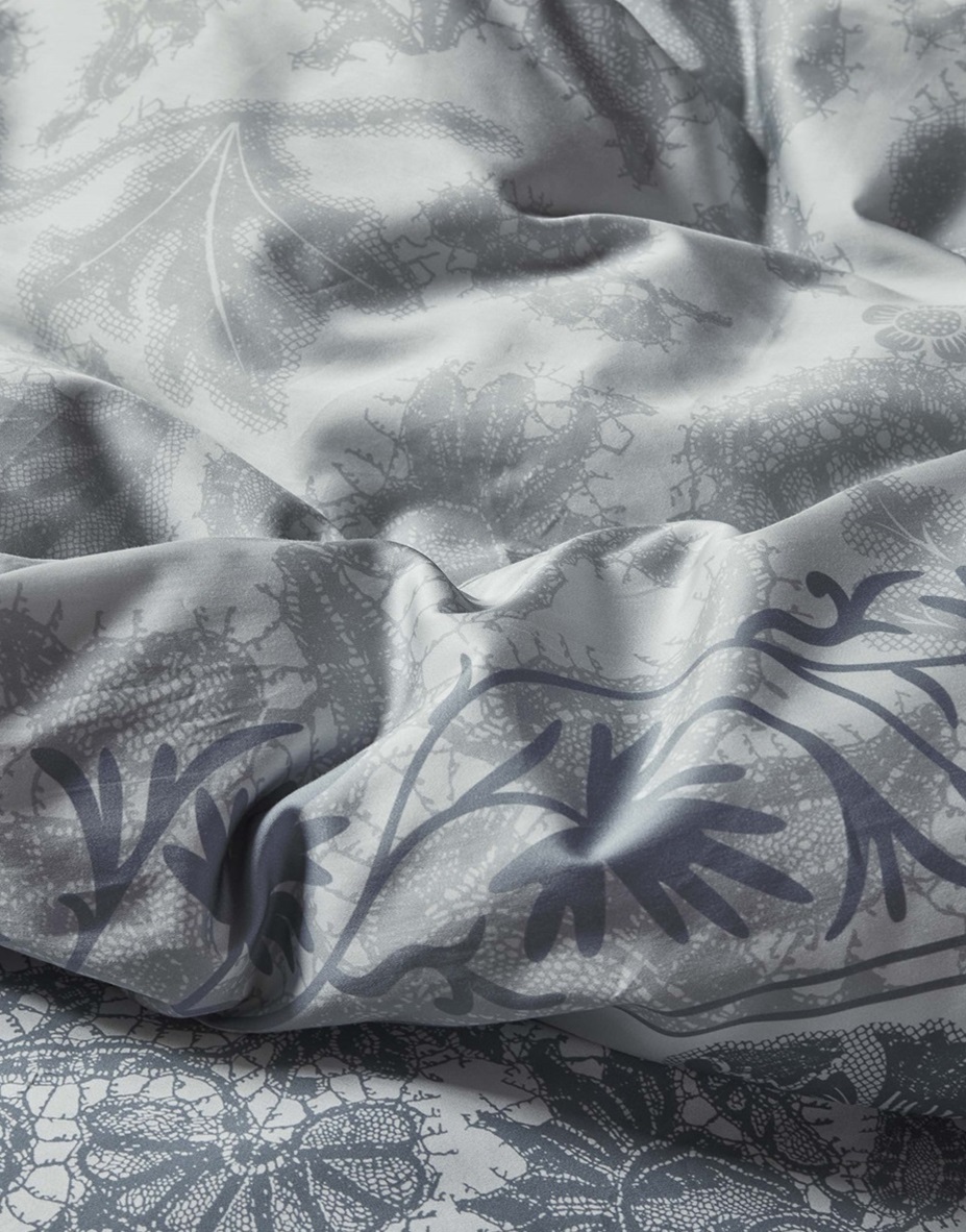 Maere Hazy Blue dekbedovertrek satijn 