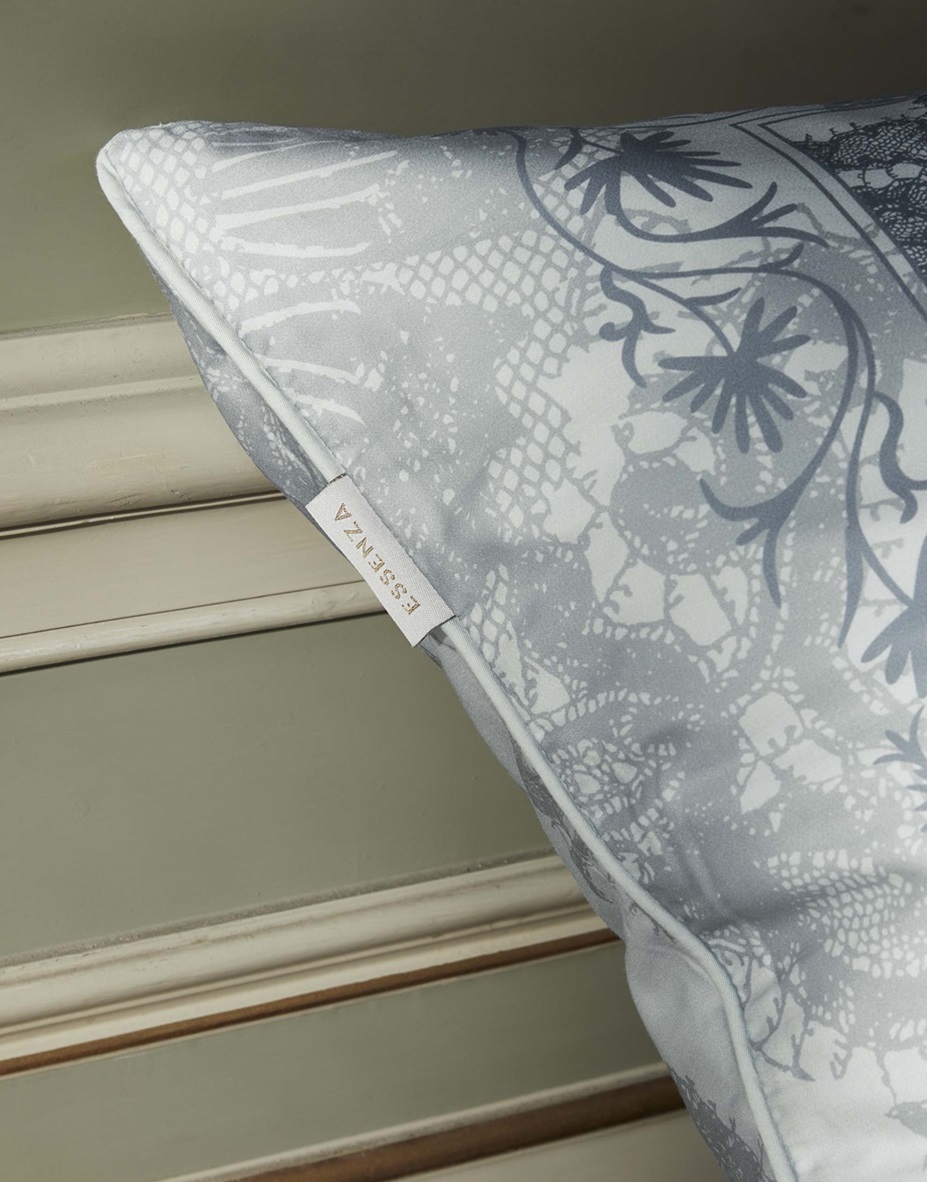 Maere Hazy Blue dekbedovertrek satijn 