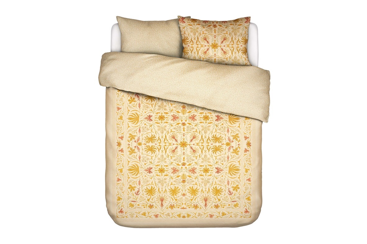 Vicia Yellow Straw duvet cover sateen 