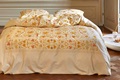 Vicia Yellow Straw duvet cover sateen 