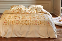 Vicia Yellow Straw duvet cover sateen-2