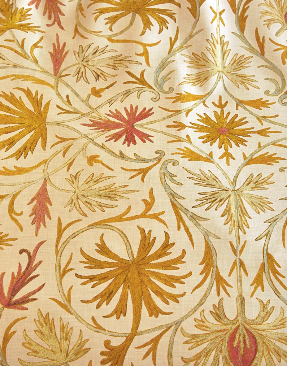 Vicia Yellow Straw duvet cover sateen 