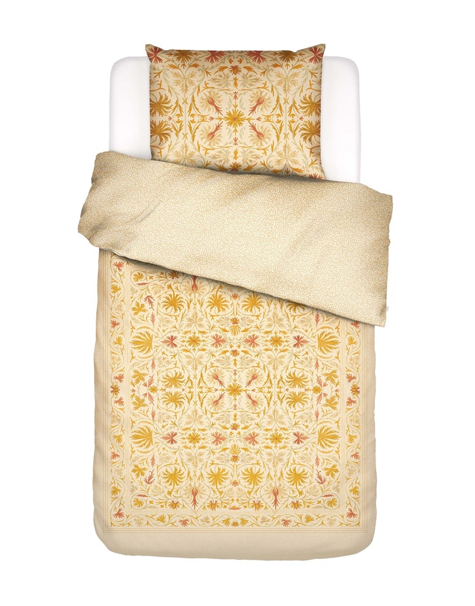 Vicia Yellow Straw duvet cover sateen 