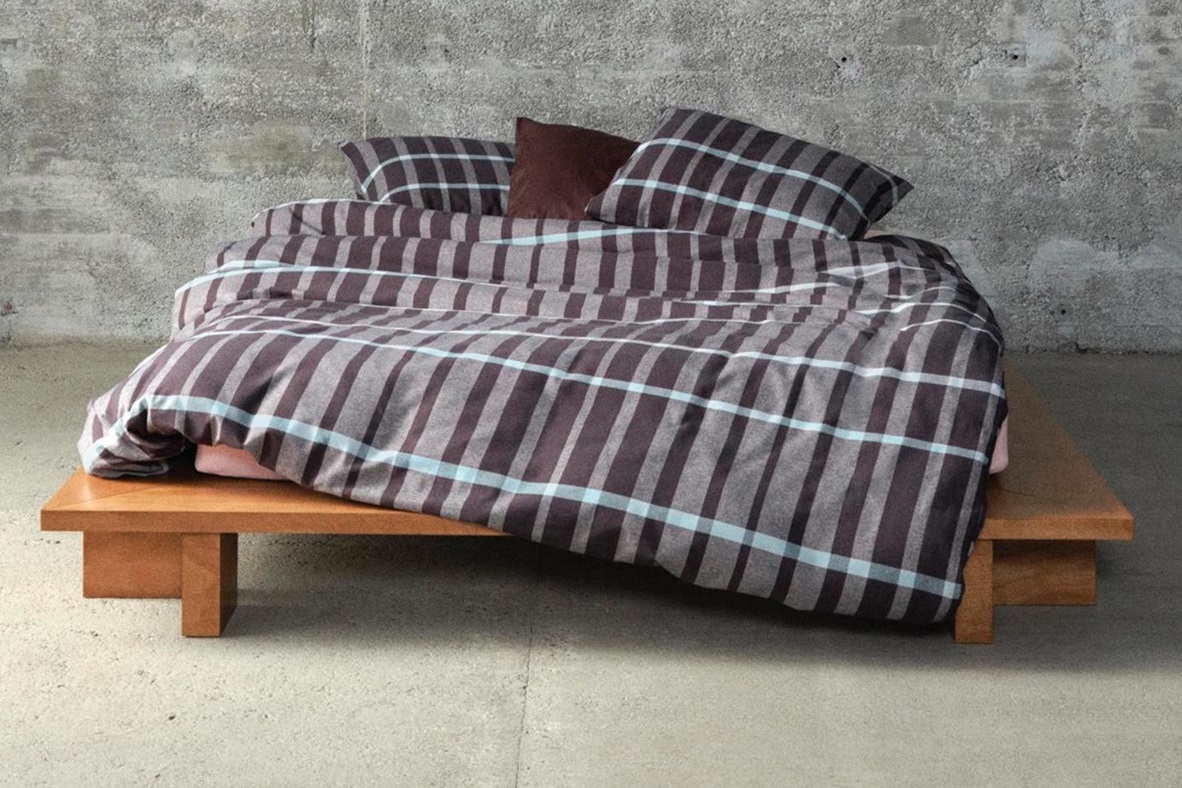 Thori Dark Navy duvet cover flannel 