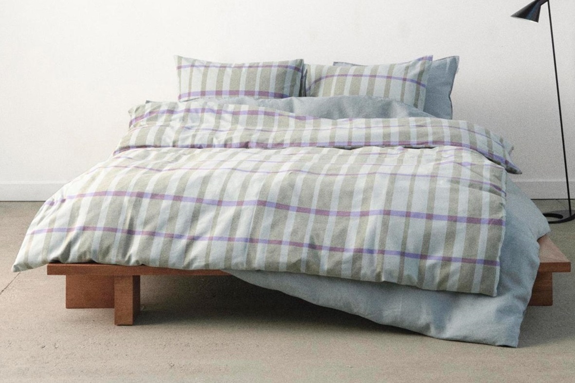 Thori Forest Green duvet cover flannel 