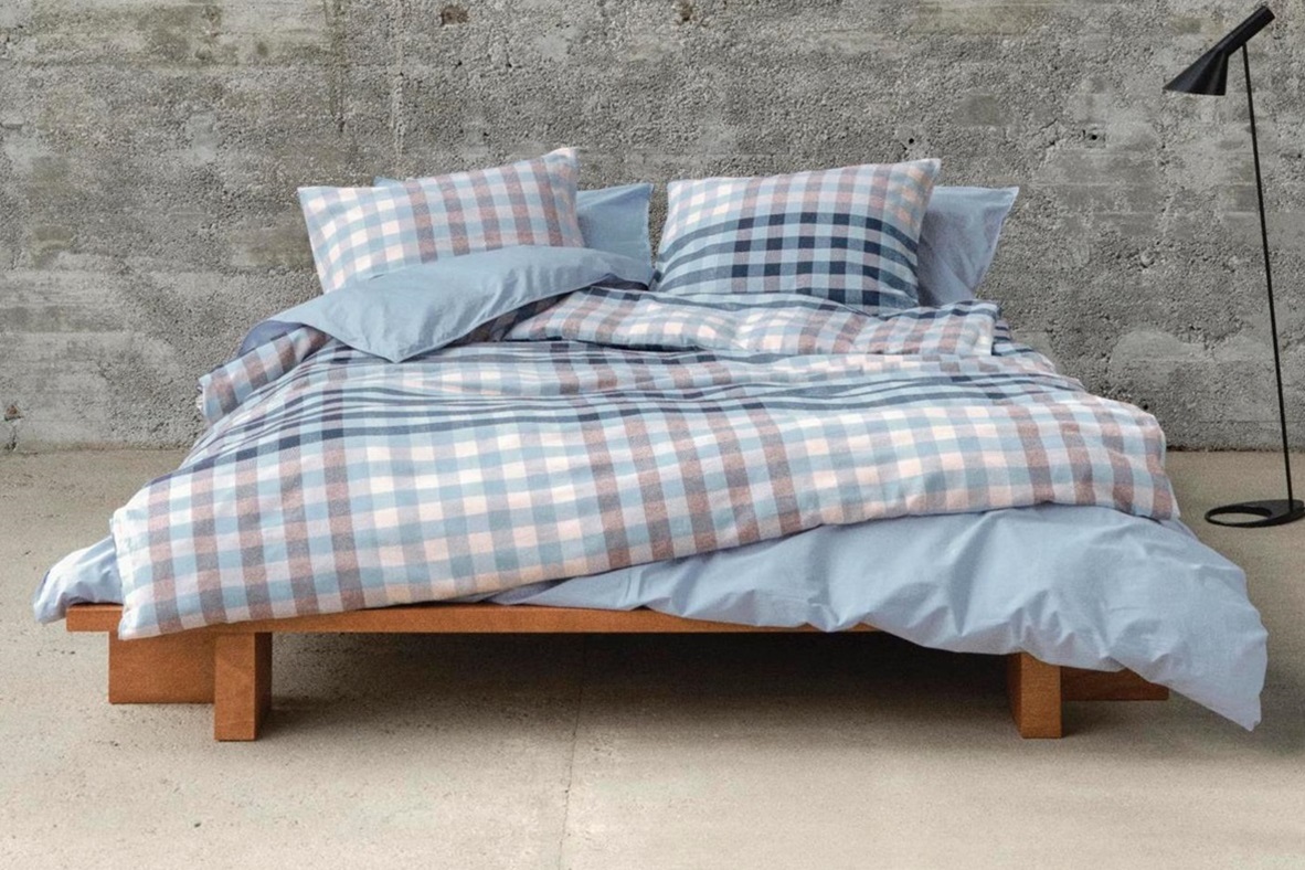 Klaudi Powder Blue duvet cover flannel 
