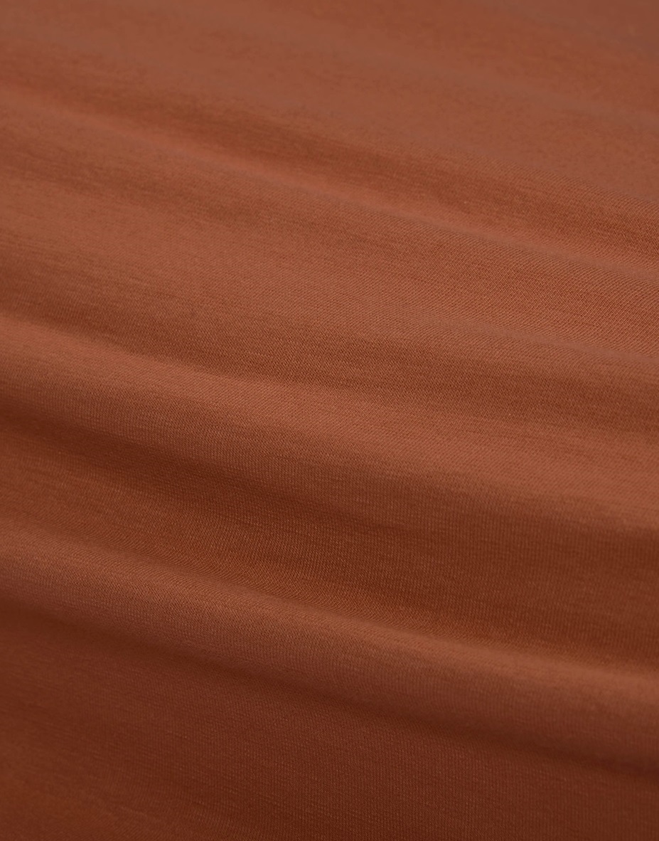 Leather Brown fitted sheet jersey 