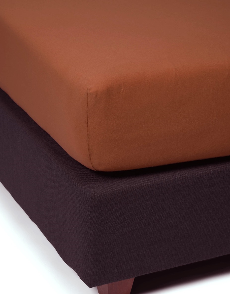 Leather Brown fitted sheet jersey 