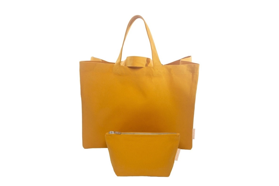 Goudgeel Make-up tasje klein/etui 