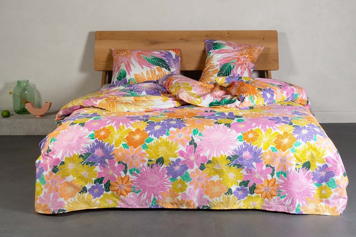 Flower Fling White dekbedovertrek percal 