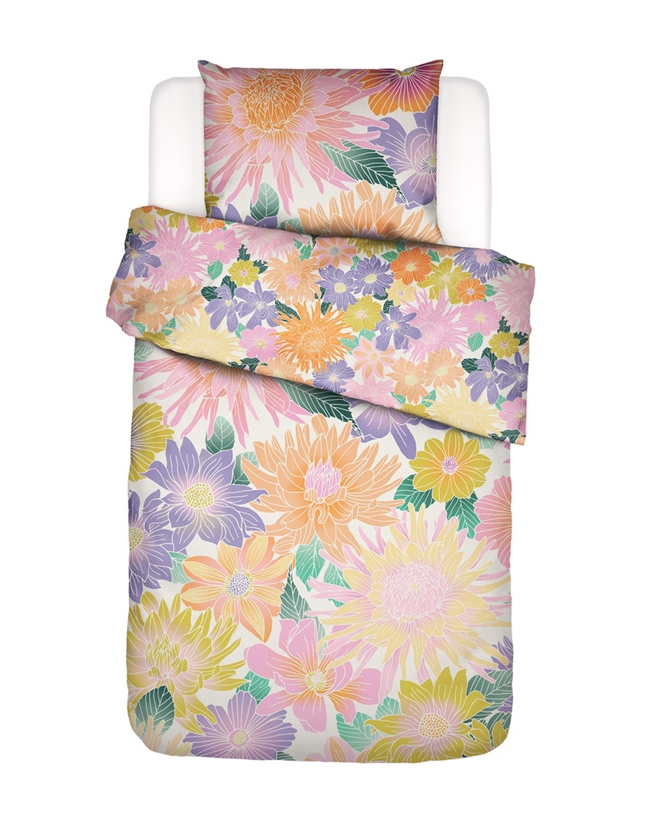 Flower Fling White dekbedovertrek percal 