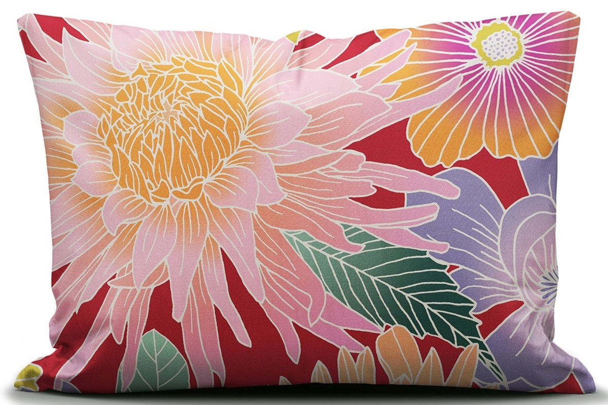 Flower Fling Red duvet cover percale 