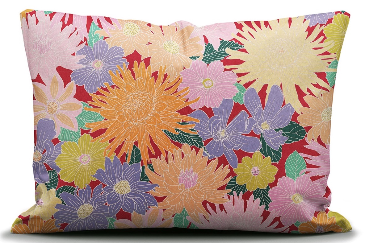 Flower Fling Red duvet cover percale 