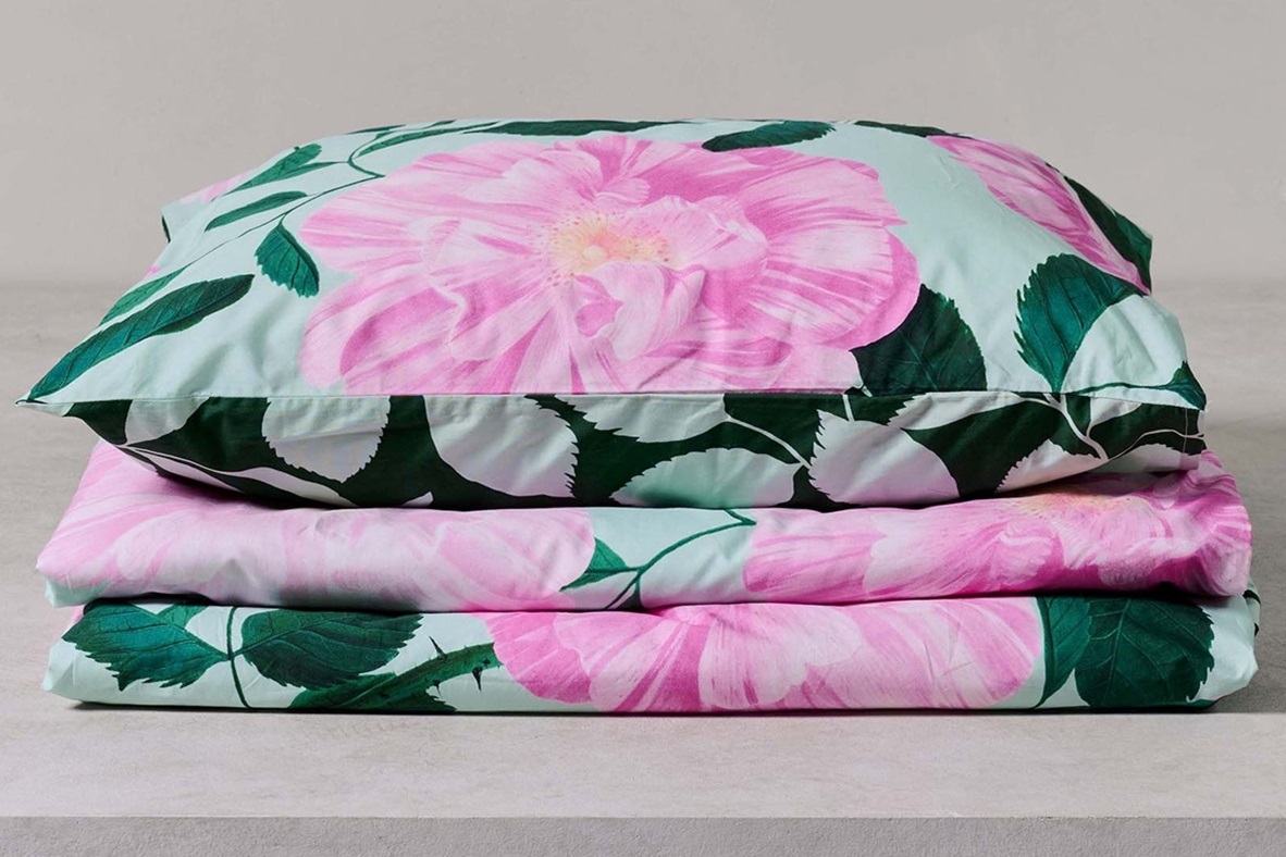 Bloom with a View Green duvet cover percale 