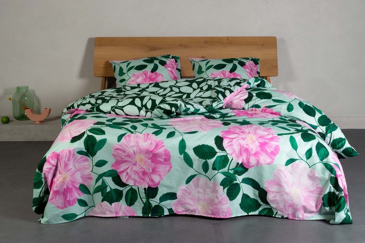 Bloom with a View Green duvet cover percale 