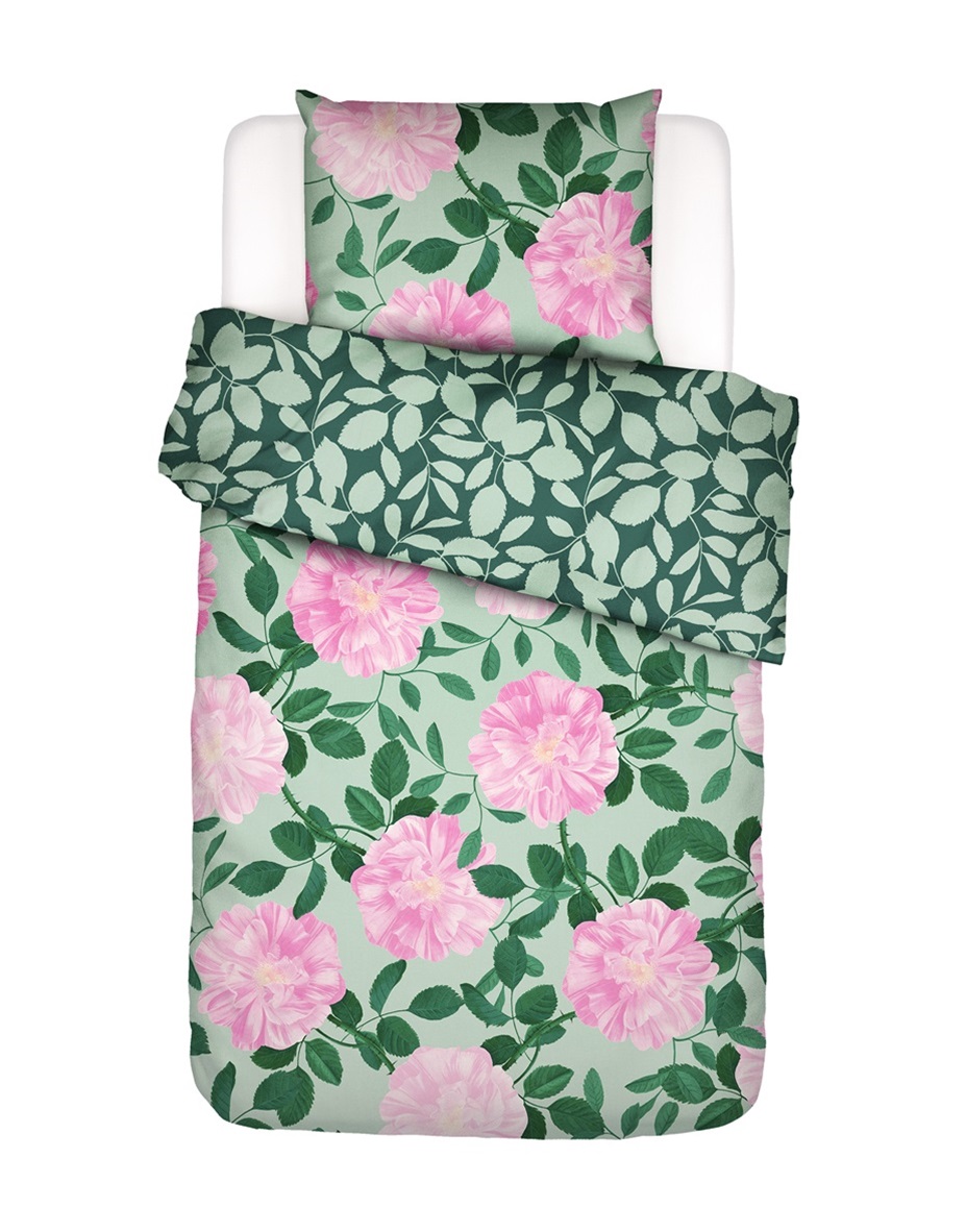 Bloom with a View Green duvet cover percale 