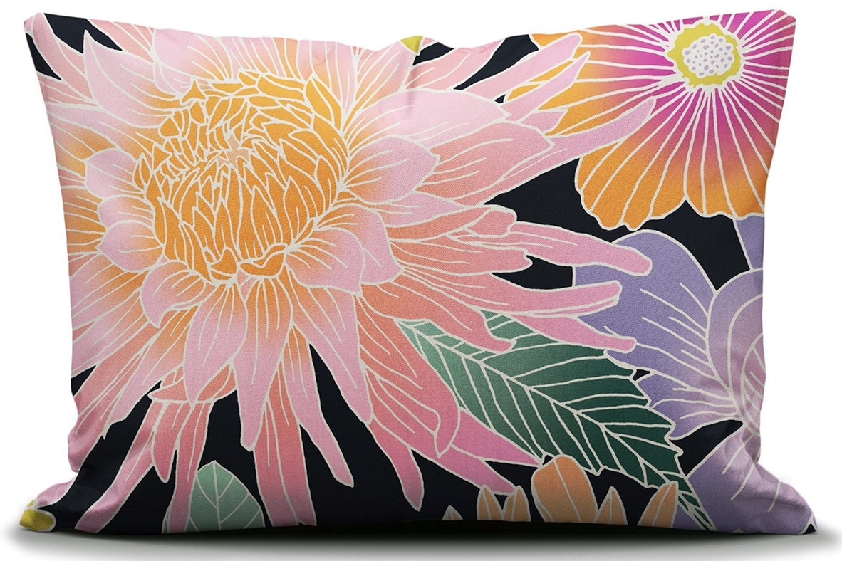 Flower Fling Black duvet cover percale 