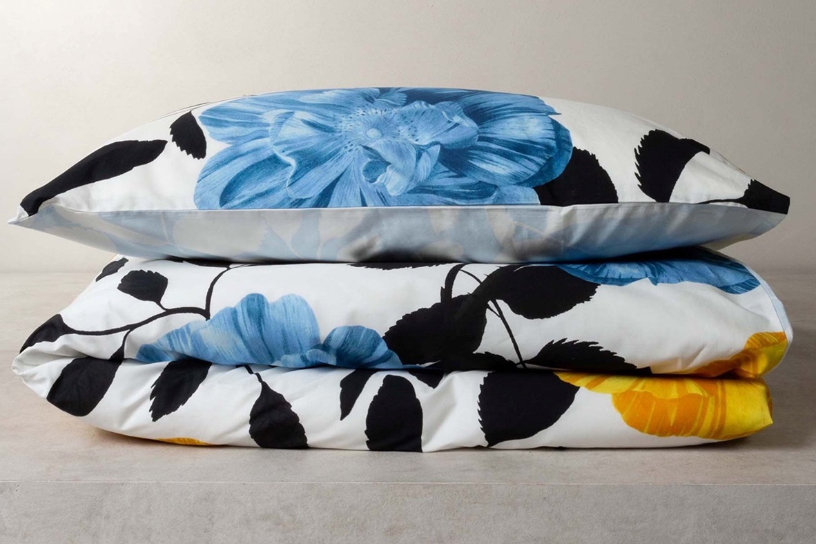 Bloom with a View White duvet cover percale 