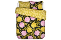 Bloom with a View Black duvet cover percale