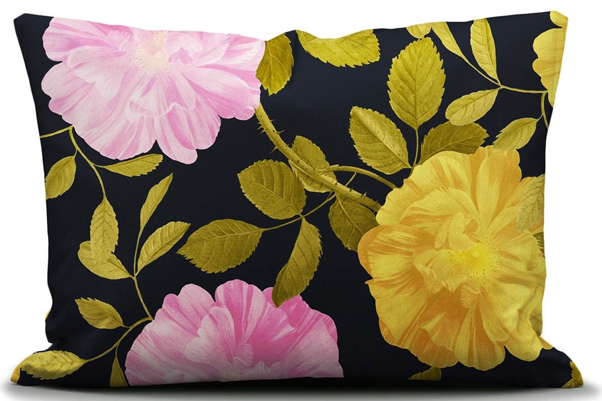 Bloom with a View Black dekbedovertrek percal 