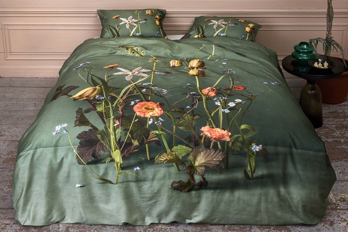 Ficaria Greenish duvet cover sateen 