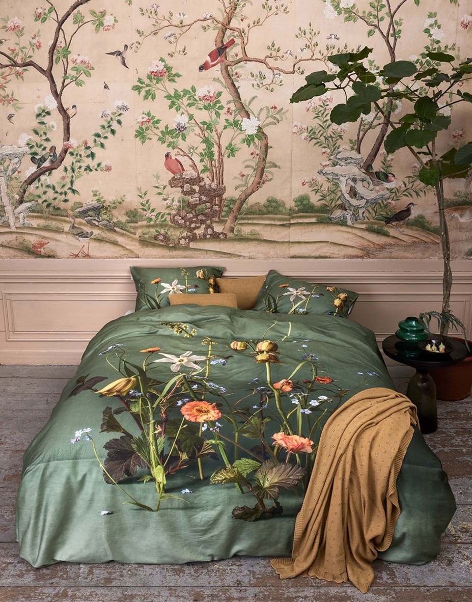 Ficaria Greenish duvet cover sateen 