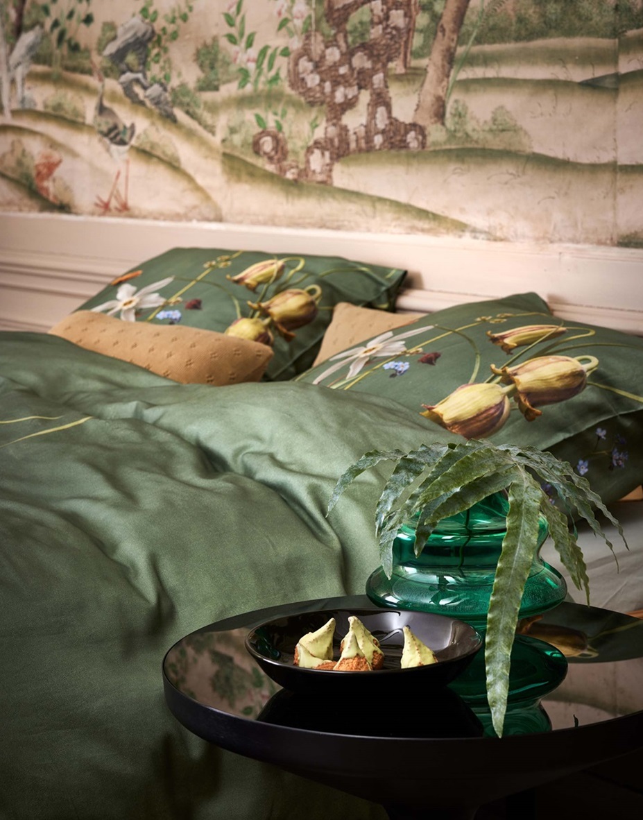 Ficaria Greenish duvet cover sateen 