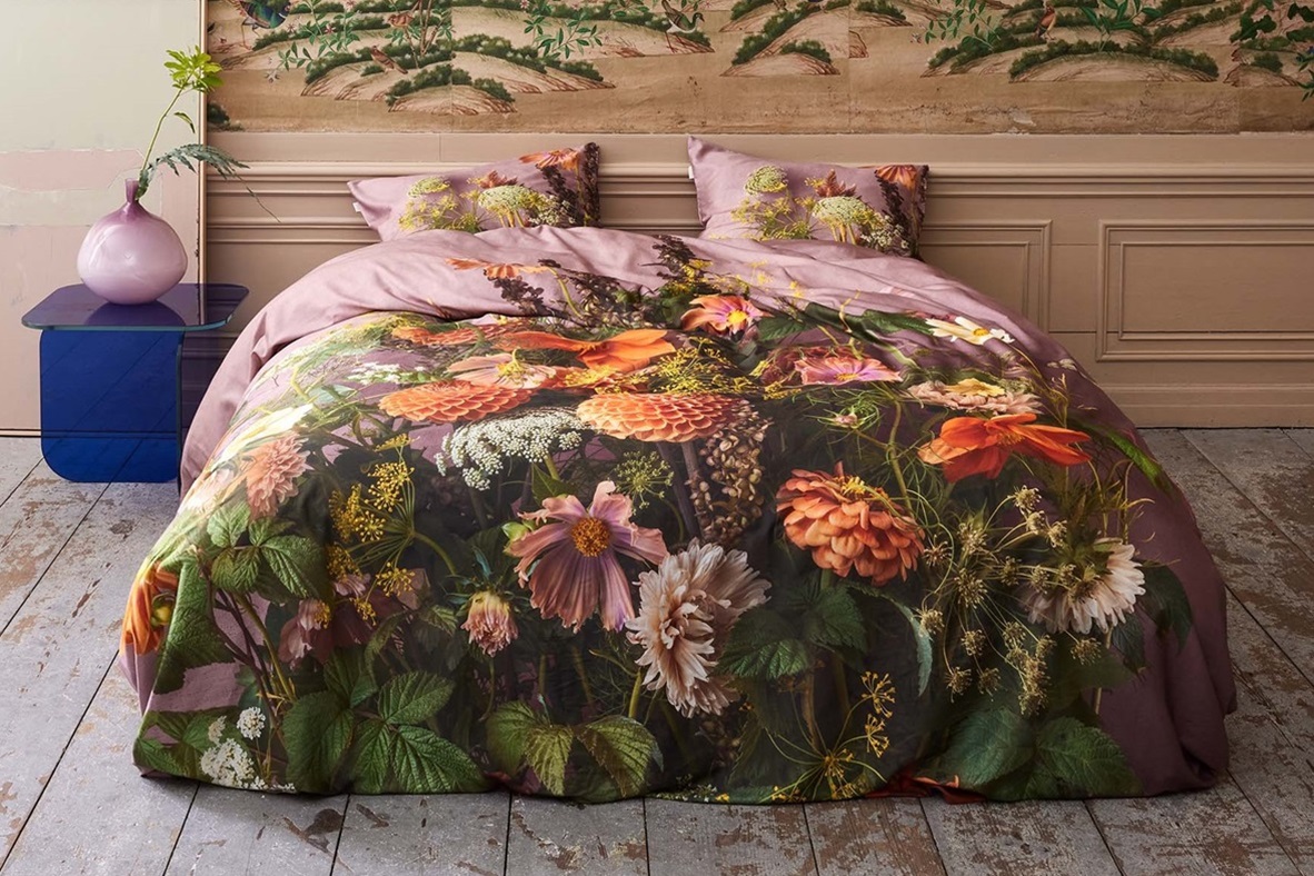 Phaea Woodrose dekbedovertrek satijn 