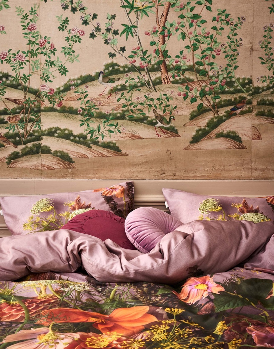 Phaea Woodrose dekbedovertrek satijn 