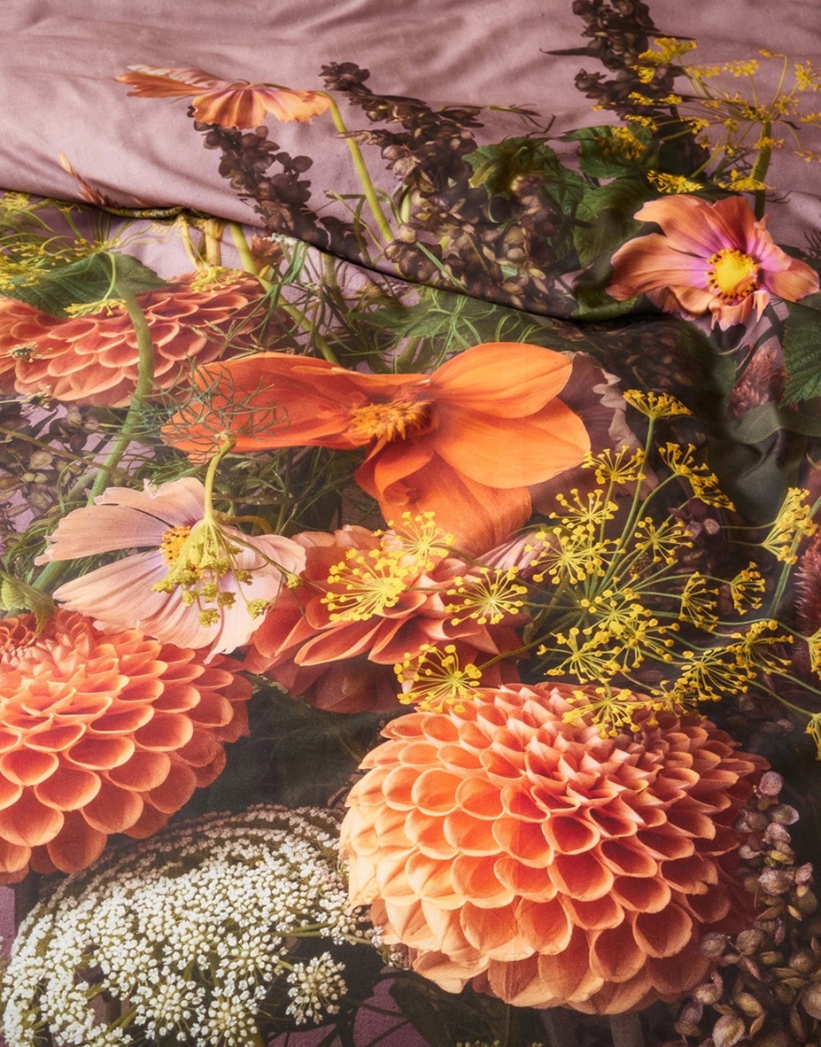 Phaea Woodrose dekbedovertrek satijn 