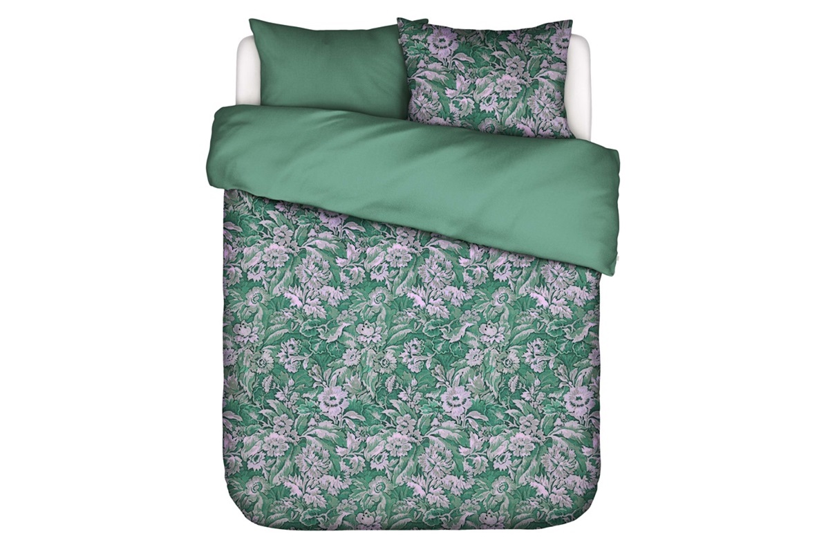Yfke Easy Green duvet cover sateen 