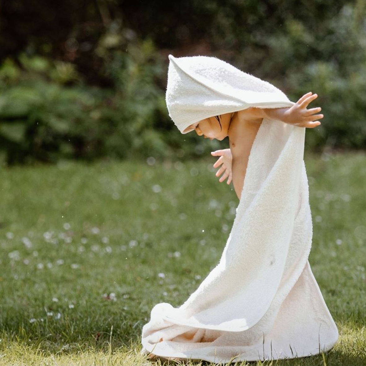 Naturel badcape / babyhanddoek 