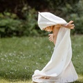 Naturel badcape / babyhanddoek 