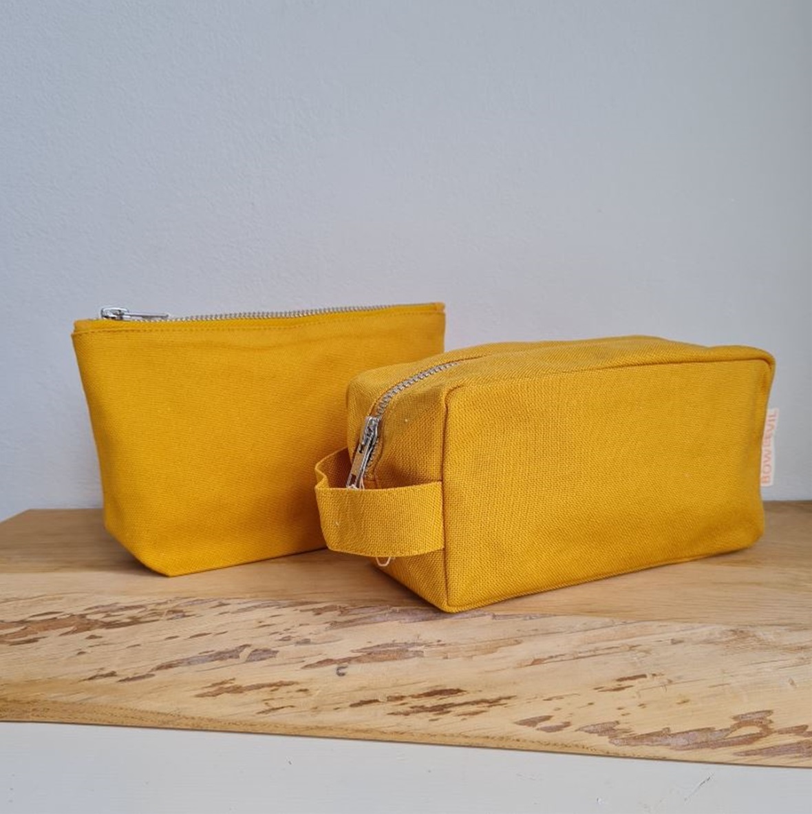 Goudgeel Make-up tasje klein/etui 