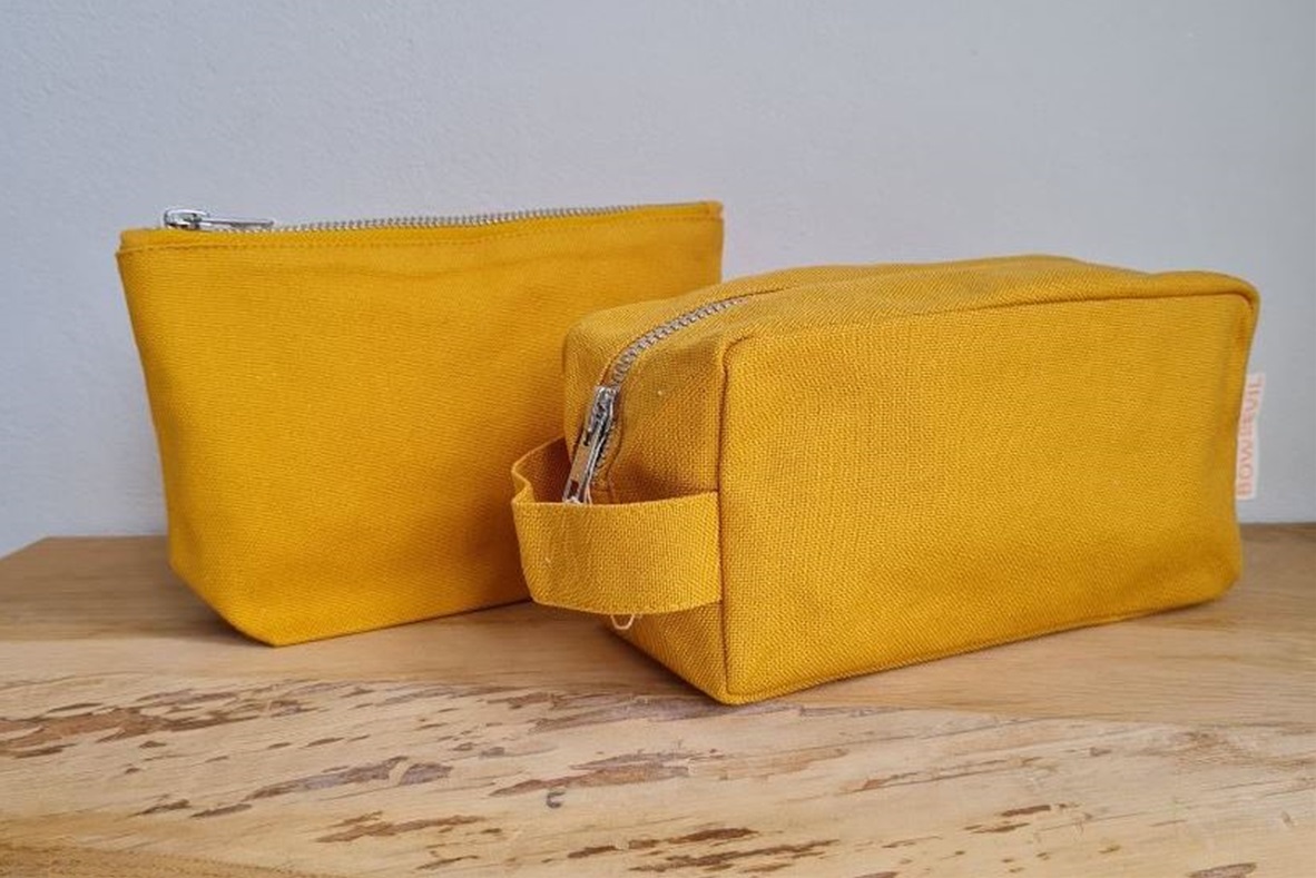 Goudgeel Make-up tasje rechthoek - Small 