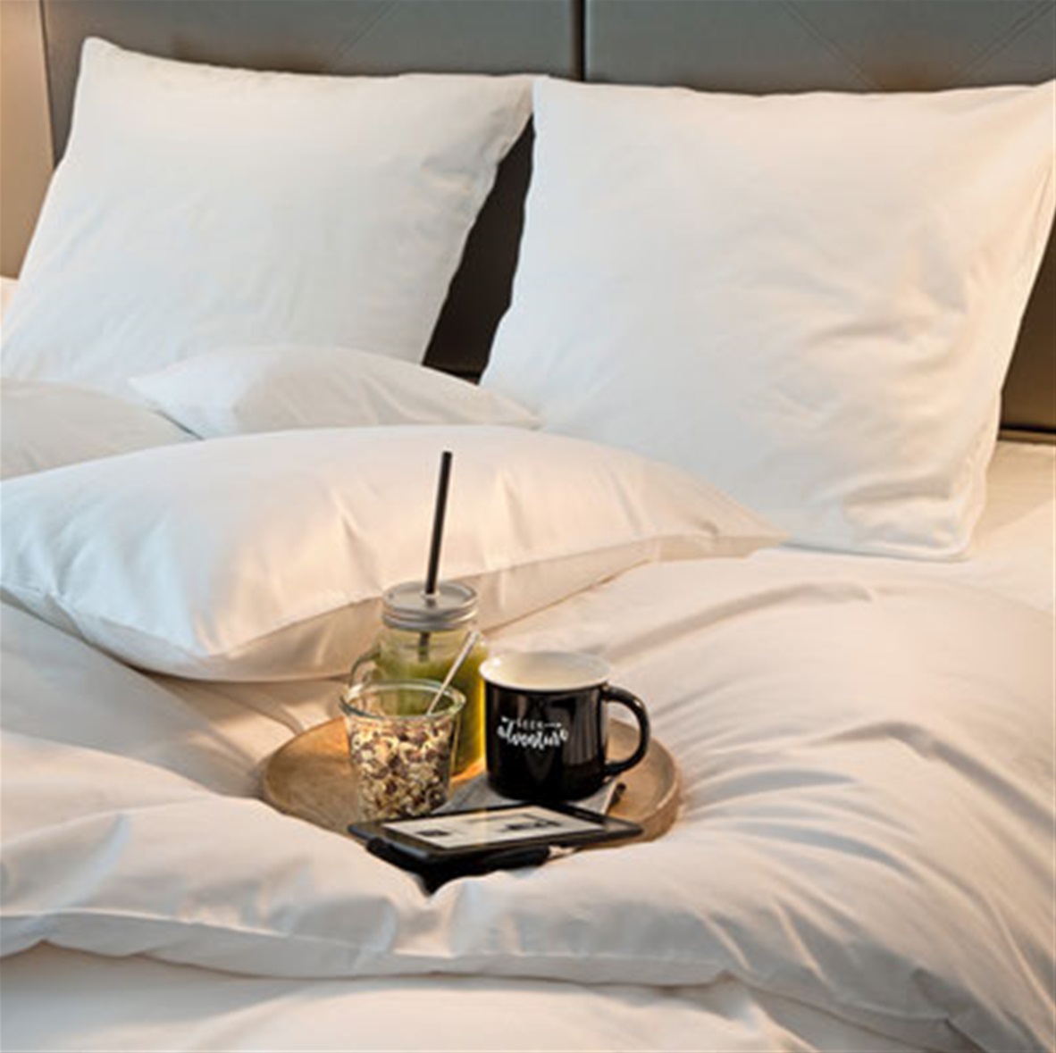 White pillowcase sateen  Tioba