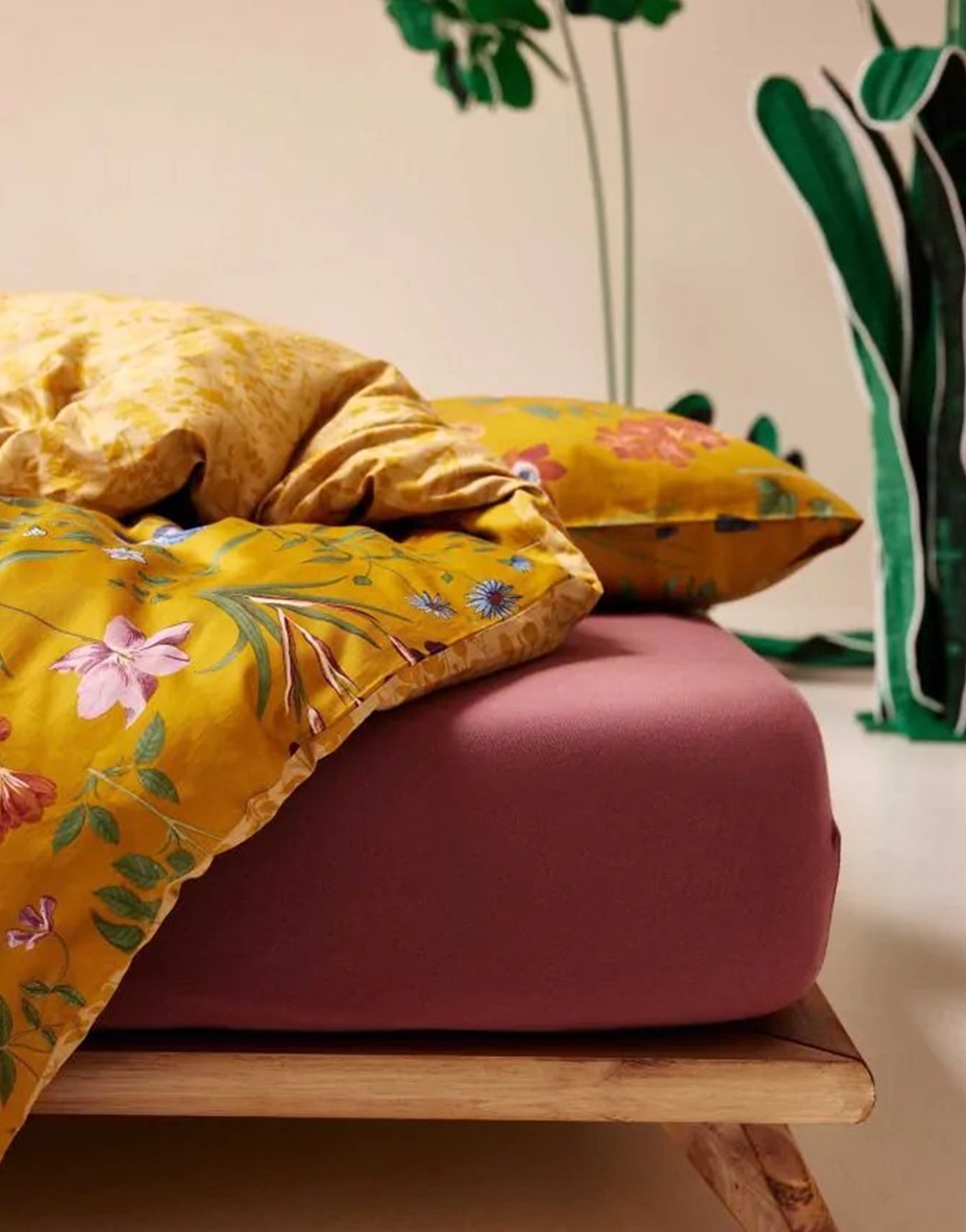 Marigold Flower ochre Duvet cover 