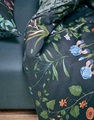 Marigold Flower slate grey Dekbedovertrekset katoen satijn 