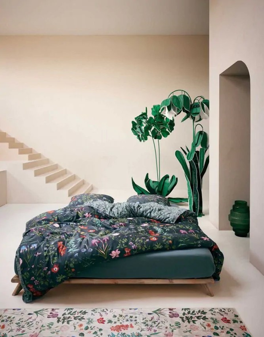 Marigold Flower slate grey Dekbedovertrekset katoen satijn 