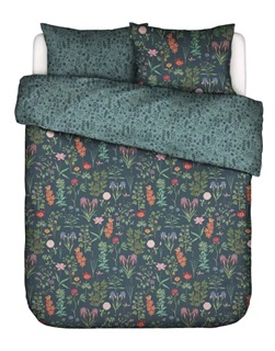 Afbeelding van Marigold Flower slate grey Dekbedovertrekset katoen satijn